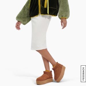 Classic Ultra Mini Platform Uggs in Chestnut